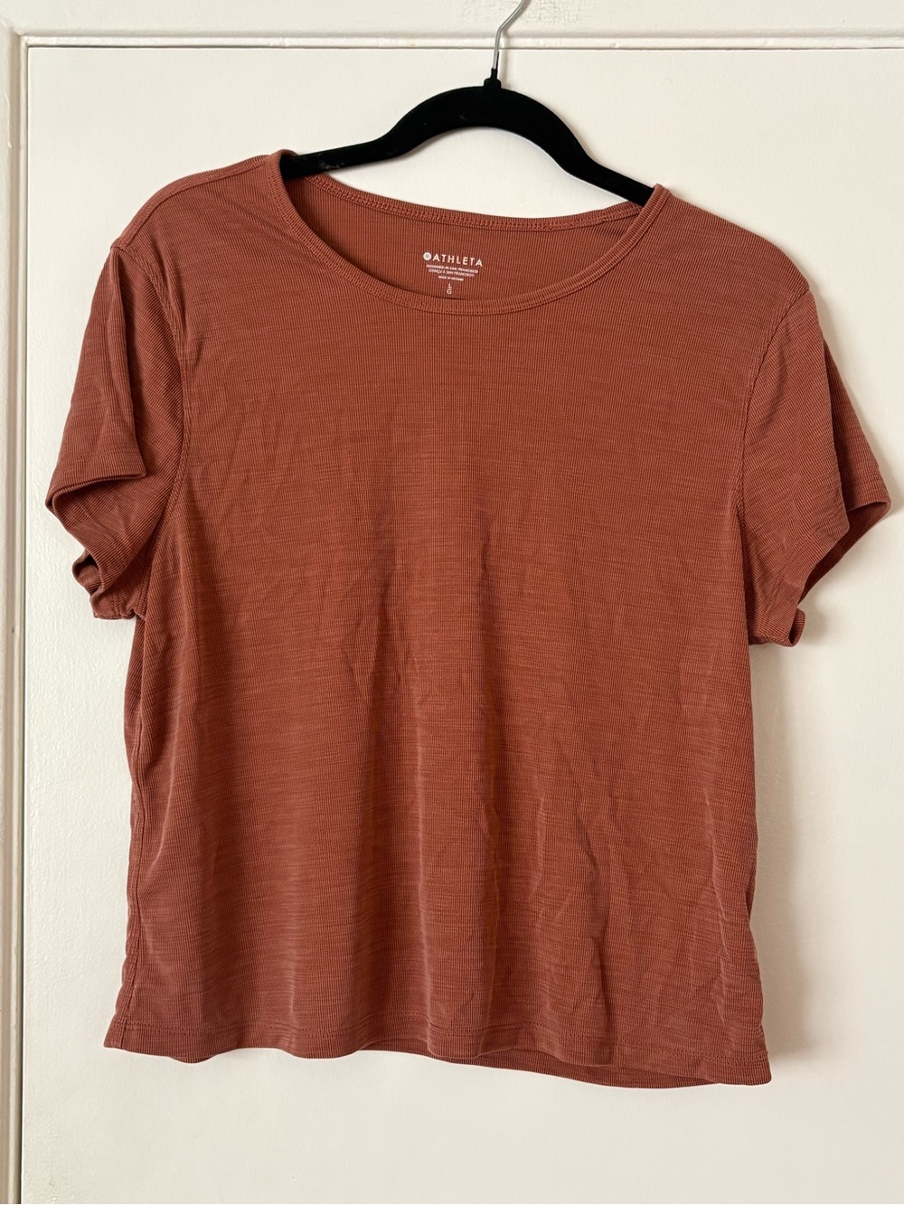 Athleta Rust Short Sleeve Crewneck Tee Size L
